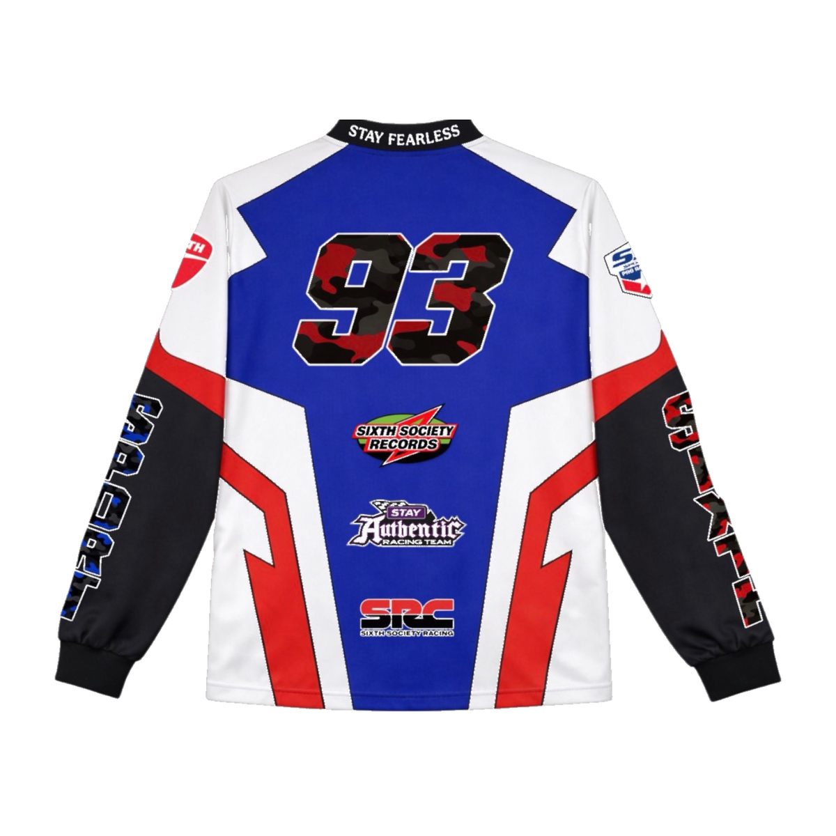 Sixth Society Racing Jersey In Navy / Red / White