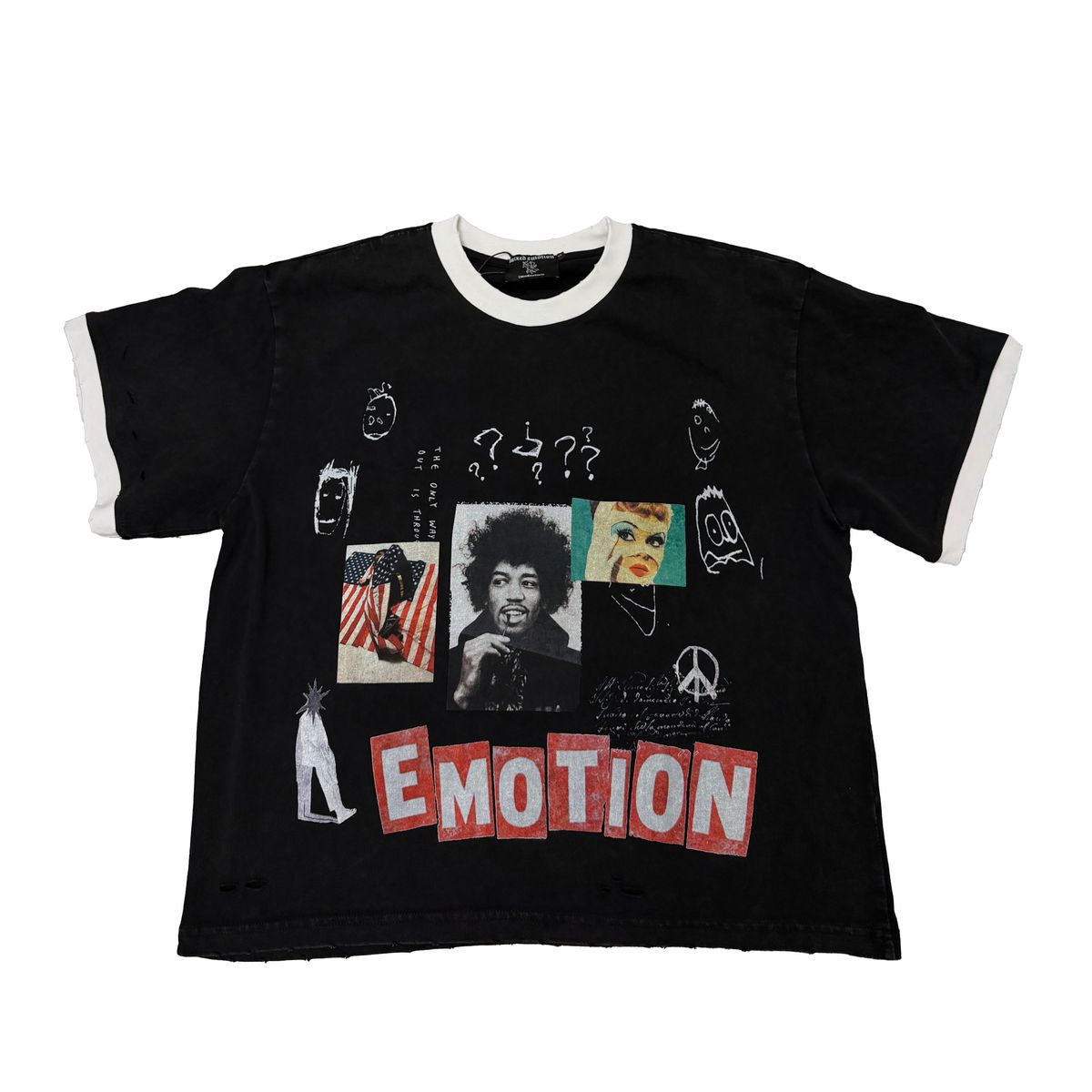 Mixed Emotion Static T-Shirt In Black