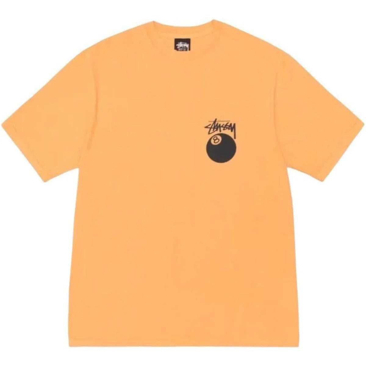 Stussy 8 Ball Pigment Dyed T-shirt In Orange