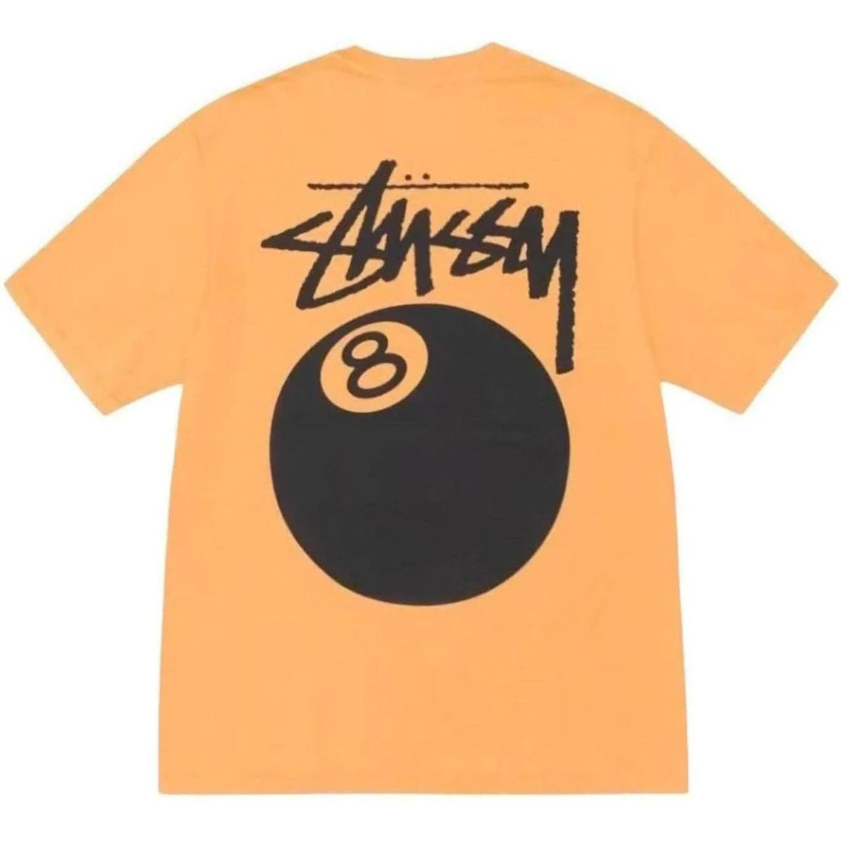 Stussy 8 Ball Pigment Dyed T-shirt In Orange