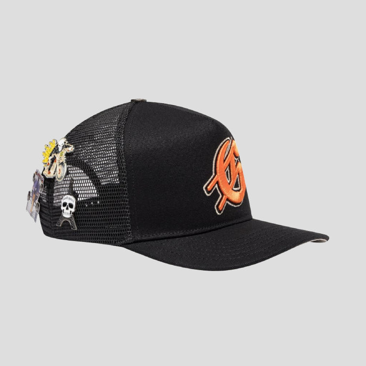 Godspeed Forever Trucker Hat Black/Tangerine