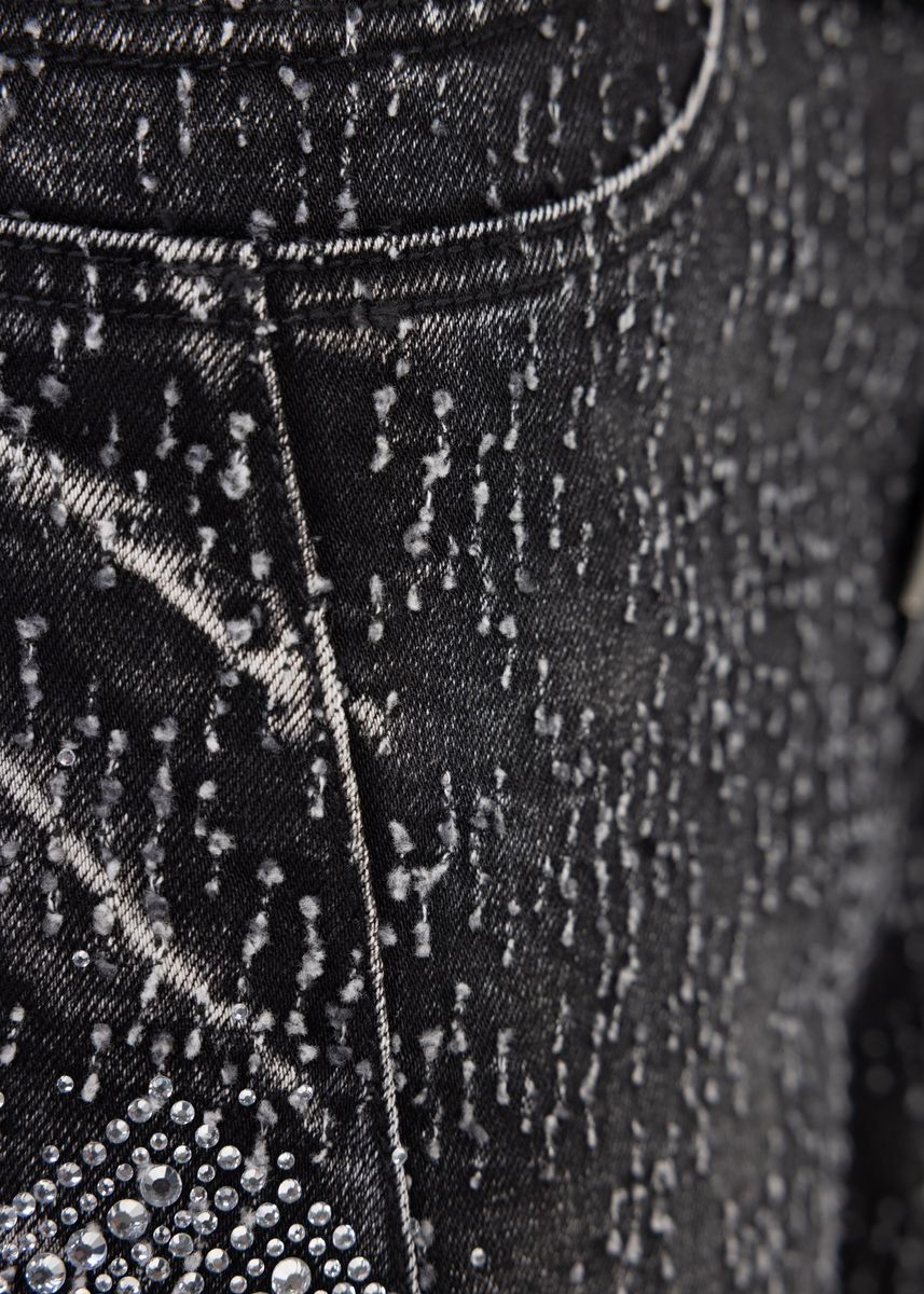 Guapi Vintage Black Distressed Denim Shorts