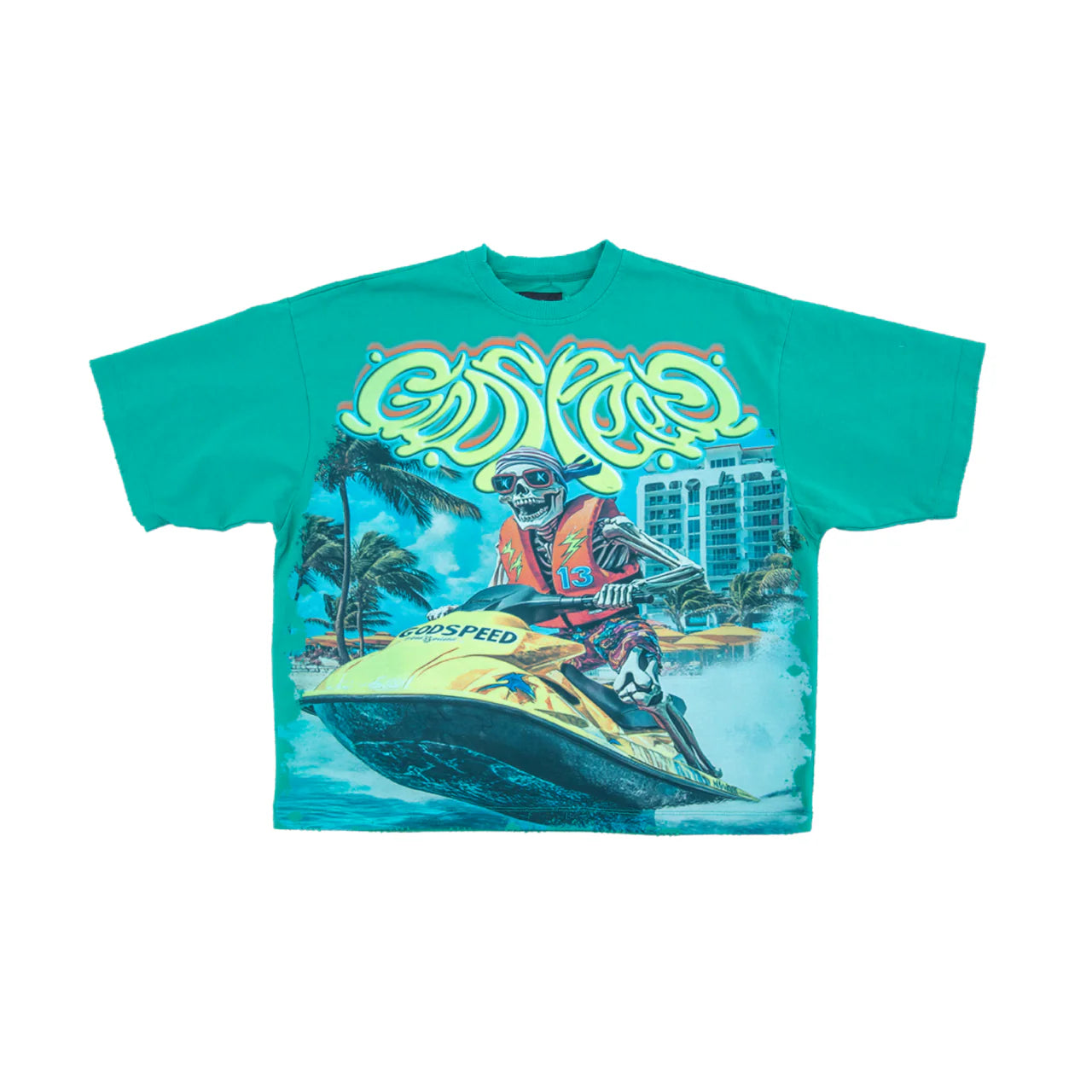 Godspeed Wave Runner T-Shirt In Green