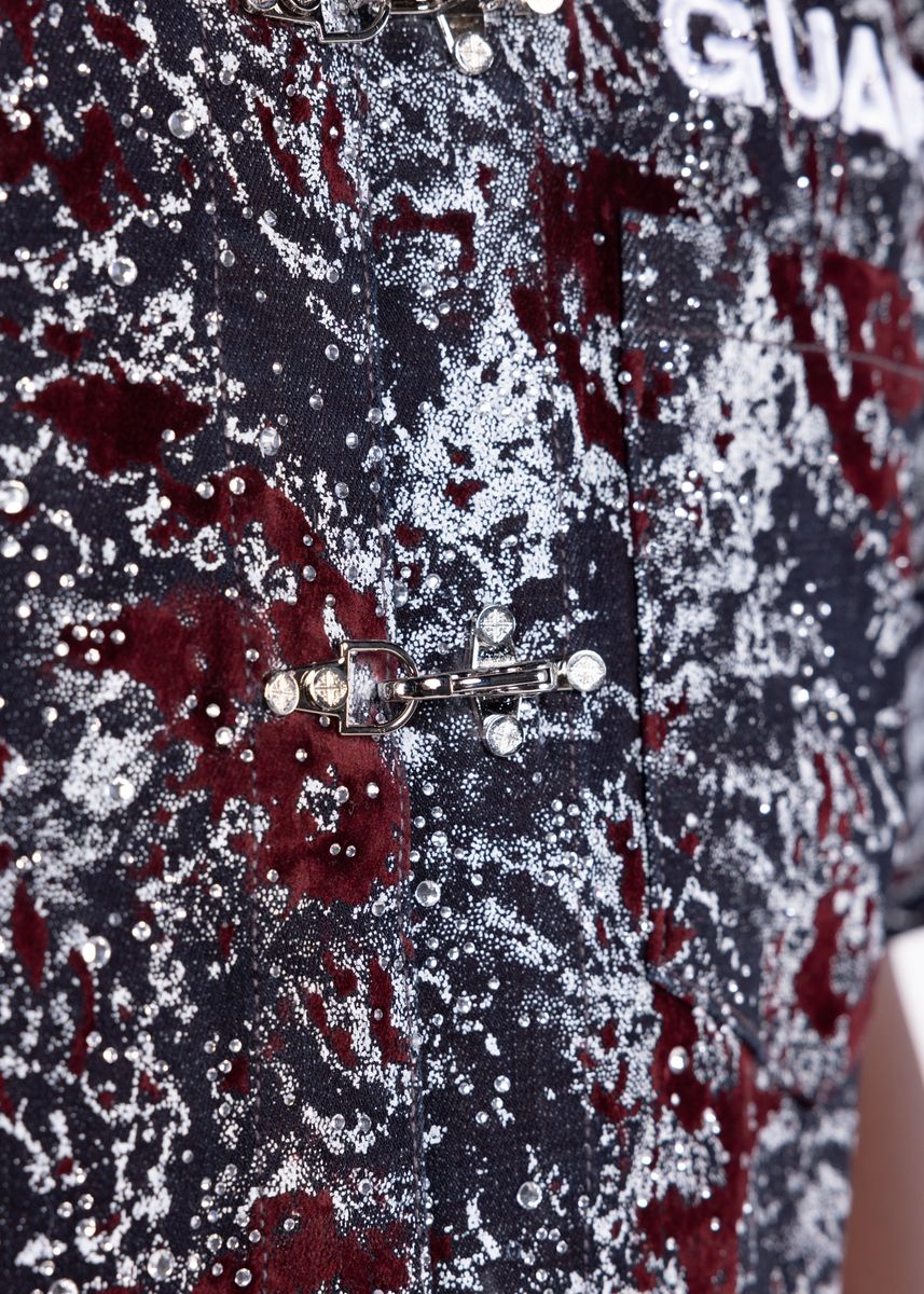 Guapi Wine Red Laser Velvet Shirt
