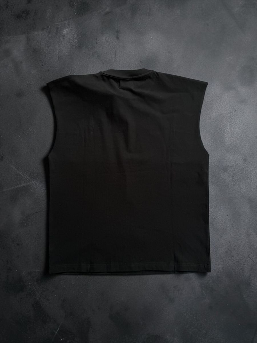 Rich Oni Angel Love Sleeveless T-Shirt In Black