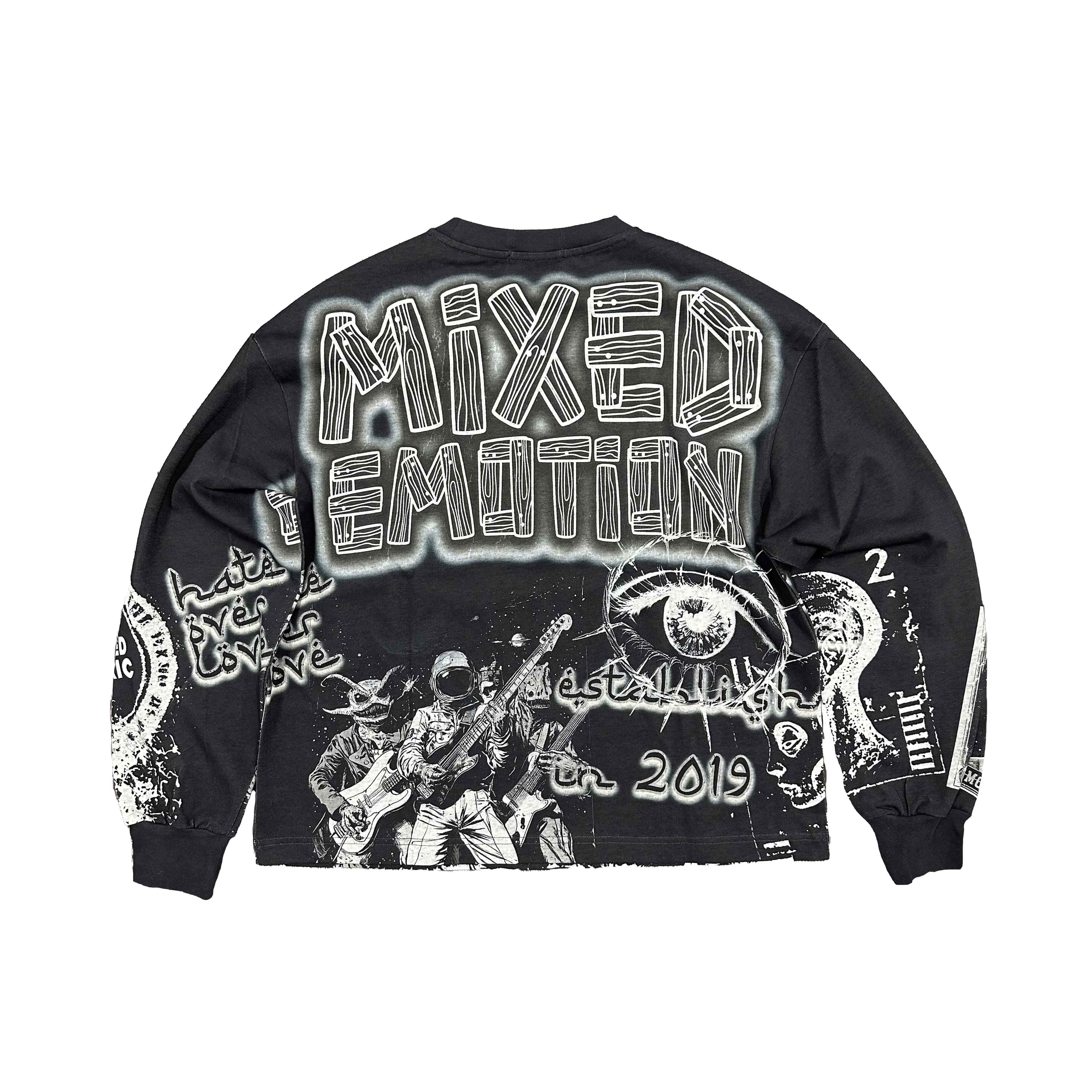 Mixed Emotion Astro Grey Long Sleeve Shirt