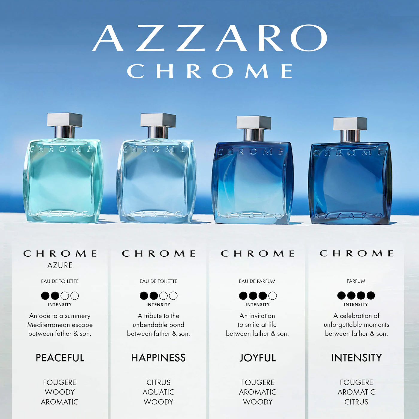 Azzaro Chrome Eau de Toilette 3.38 oz Men