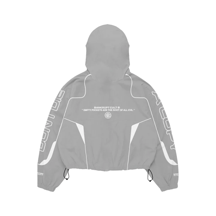 Bankrupt Cult Windbreaker Set In Grey