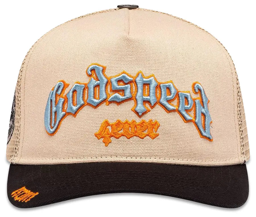 Godspeed Forever Trucker Hat Bone/Blue/Orange