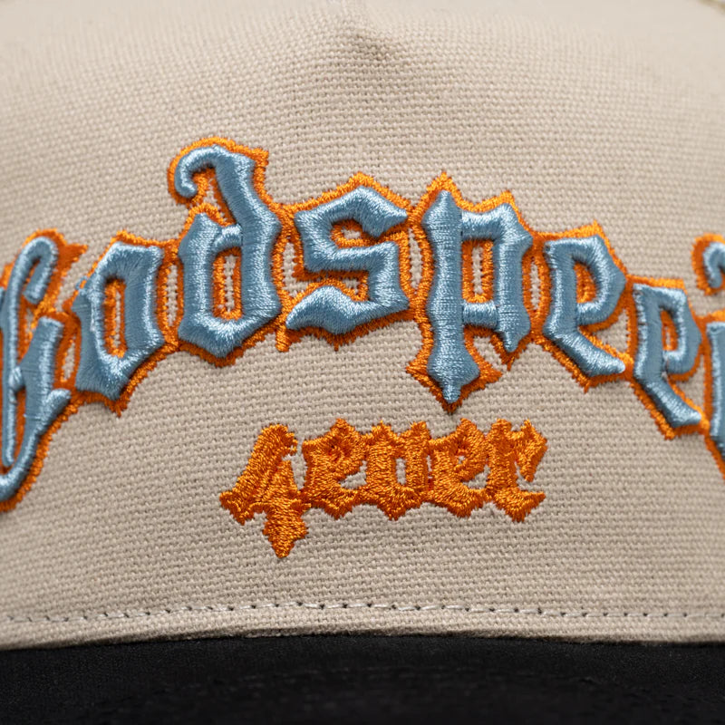 Godspeed Forever Trucker Hat Bone/Blue/Orange