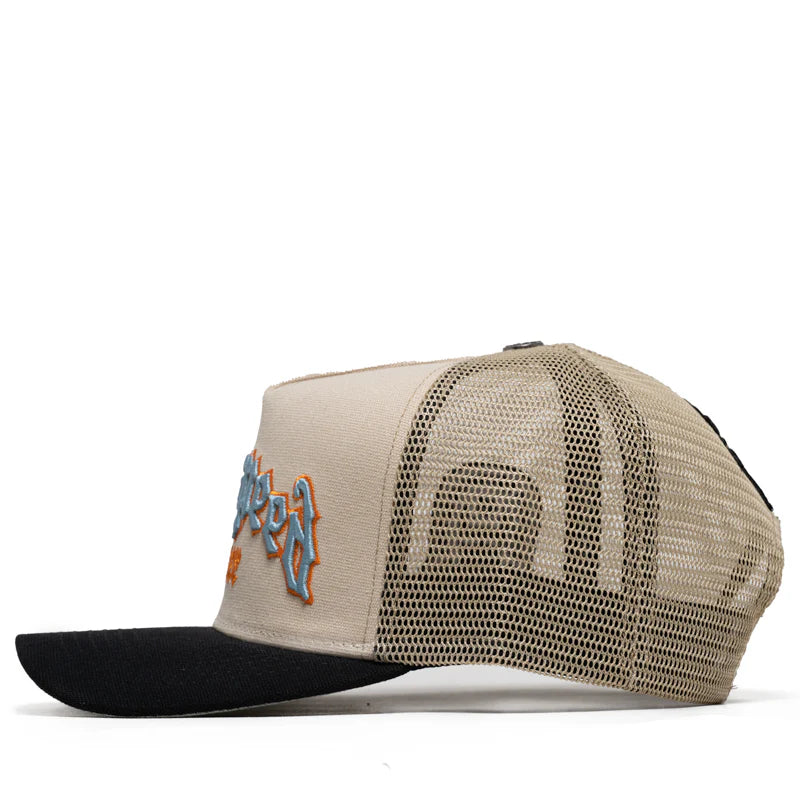 Godspeed Forever Trucker Hat Bone/Blue/Orange