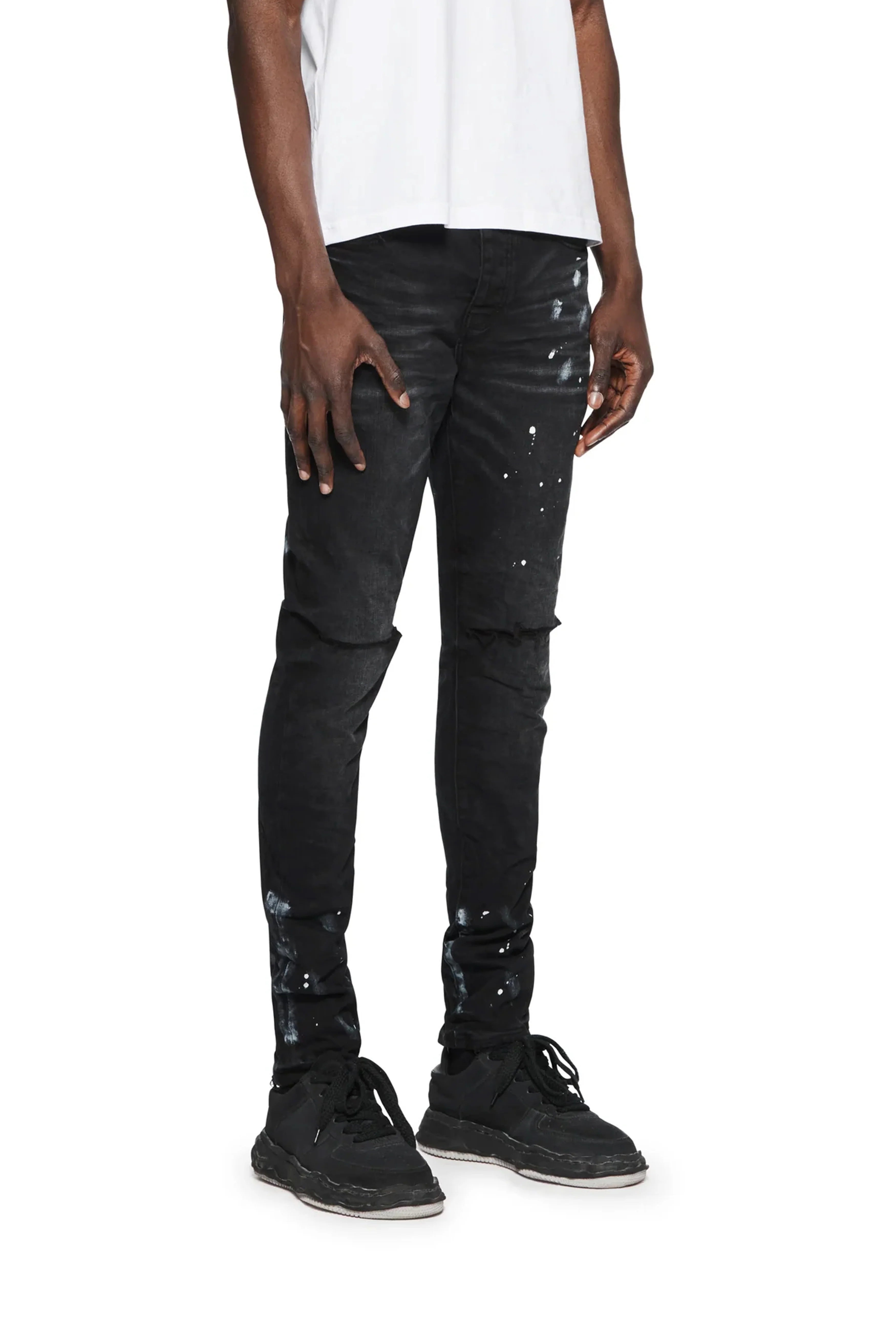 Purple Brand P001 Black Resin Knee Slit (P001-BRKS122)