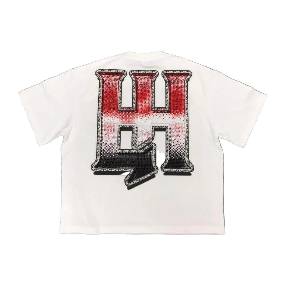 Life Hustlers Brand Warrior Girl White/Red T-Shirt