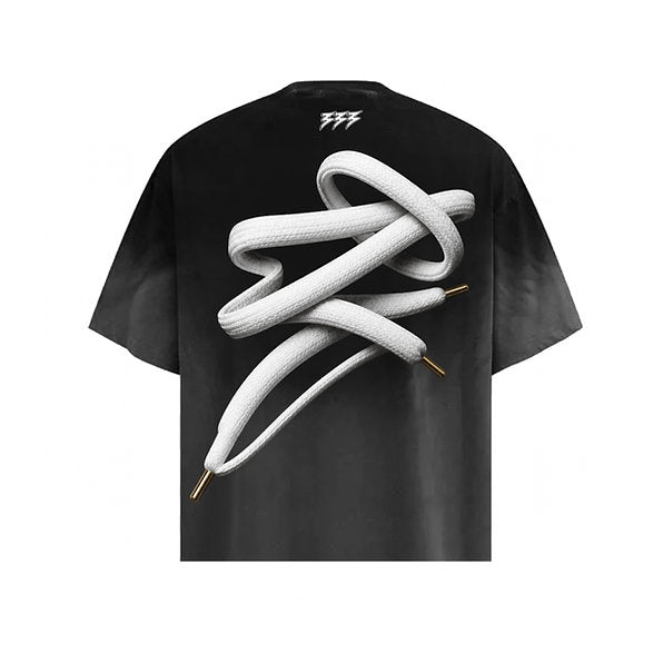 333 3eyevision Don't Be Afraid White Laces T-Shirt In Black