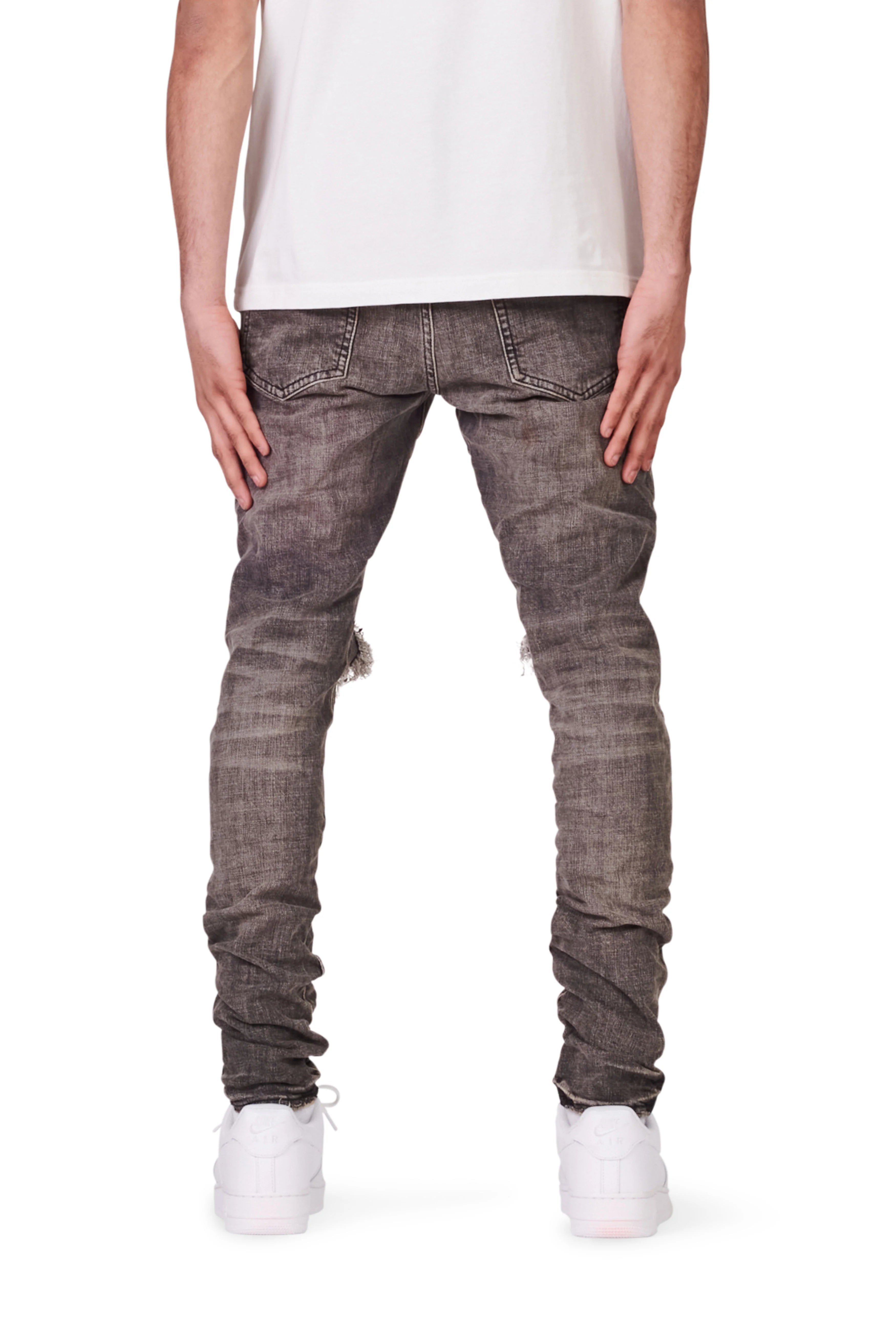 Purple Brand P002 Grey Dirty Blowout Jeans (P002-GEB)