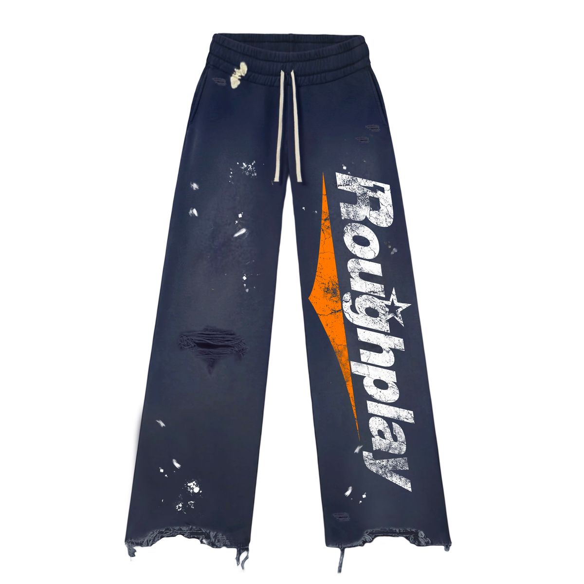 RoughPlay Flare Sweatpants In Blue / Orange