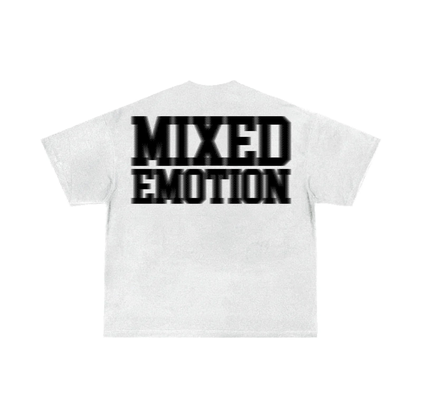 Mixed Emotion White Blur T-Shirt