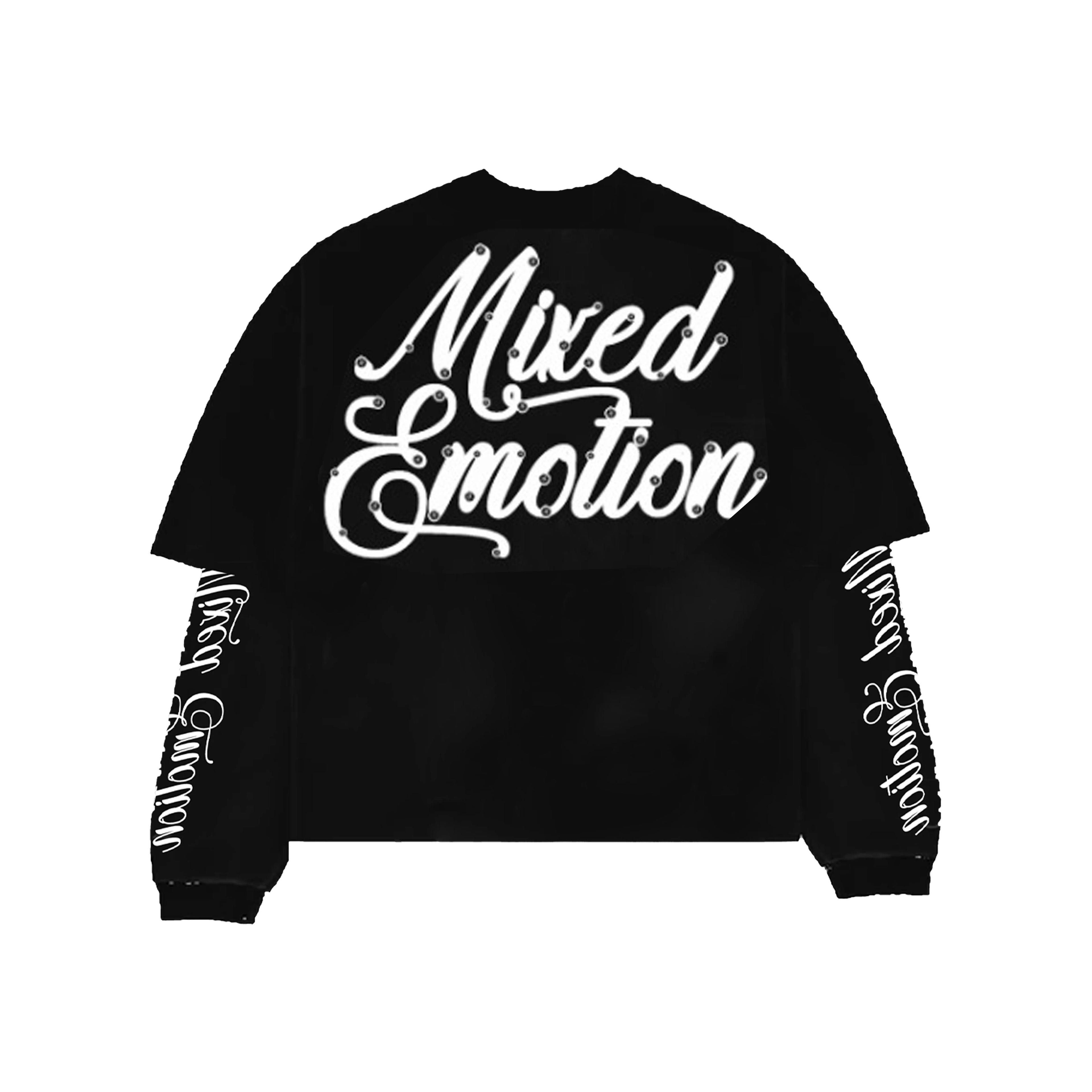 Mixed Emotion Black Blur Thermal Long Sleeve Shirt