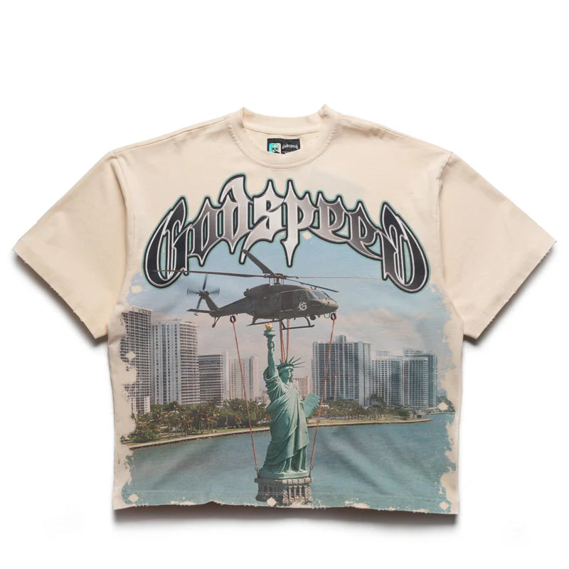 Godspeed JFK to MIA T-Shirt Bone