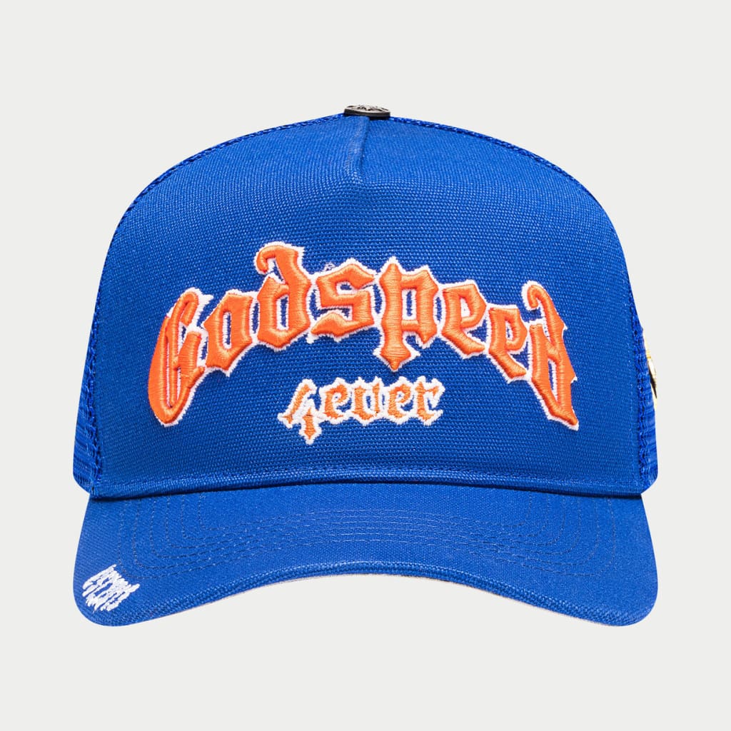Godspeed Forever Trucker Hat Blue/Orange