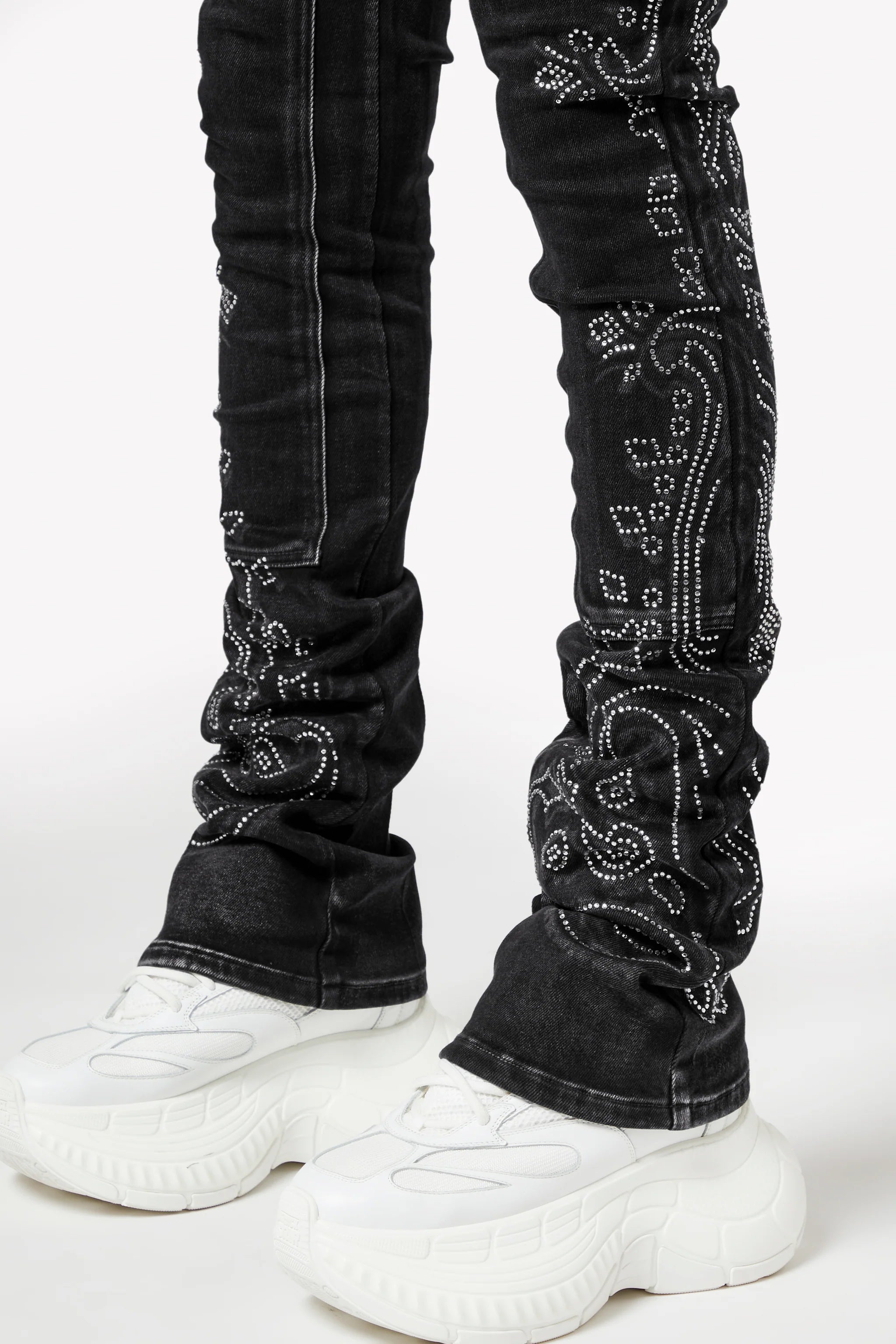 Guapi Vintage Black Paisley Denim