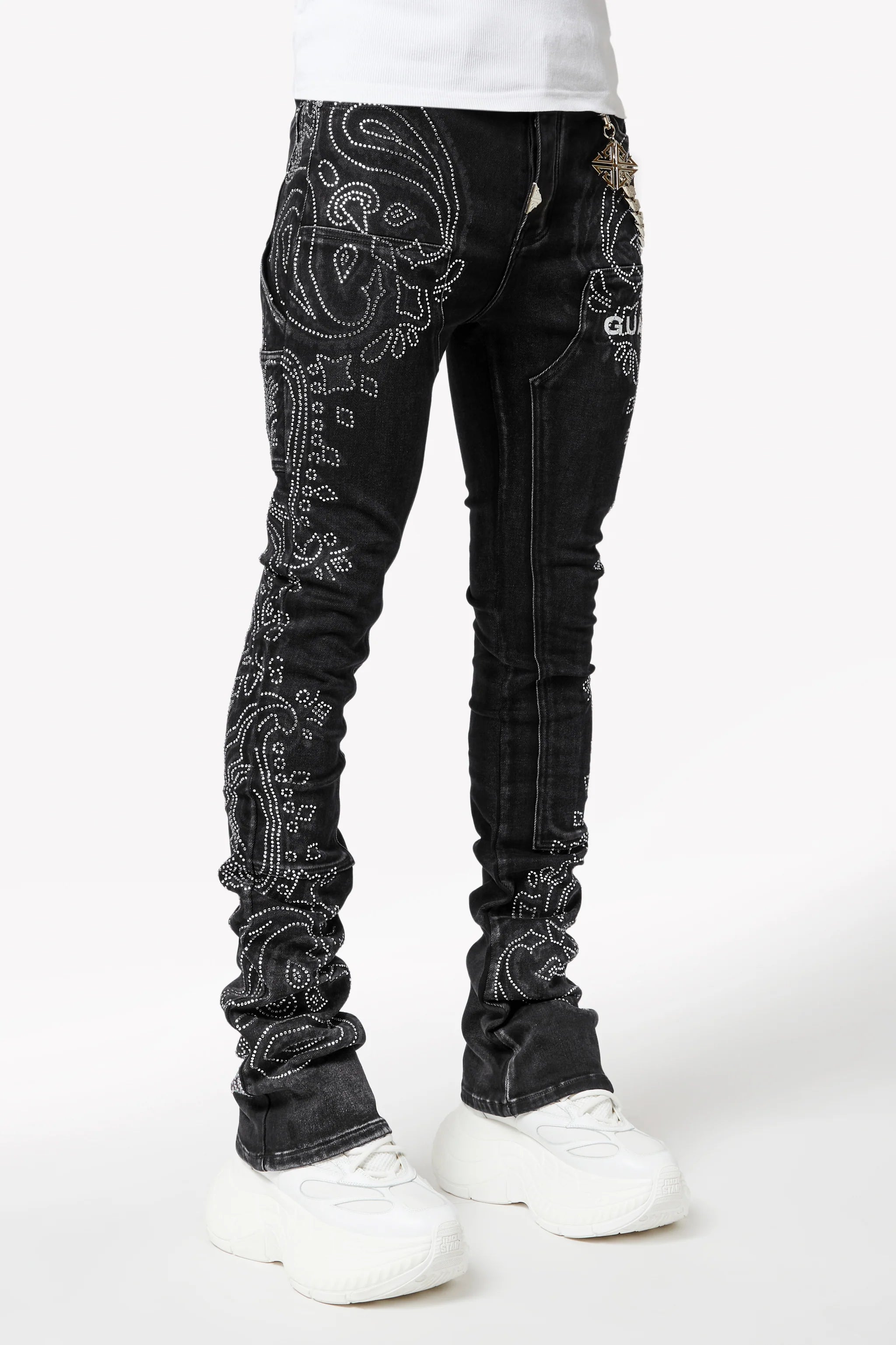 Guapi Vintage Black Paisley Denim