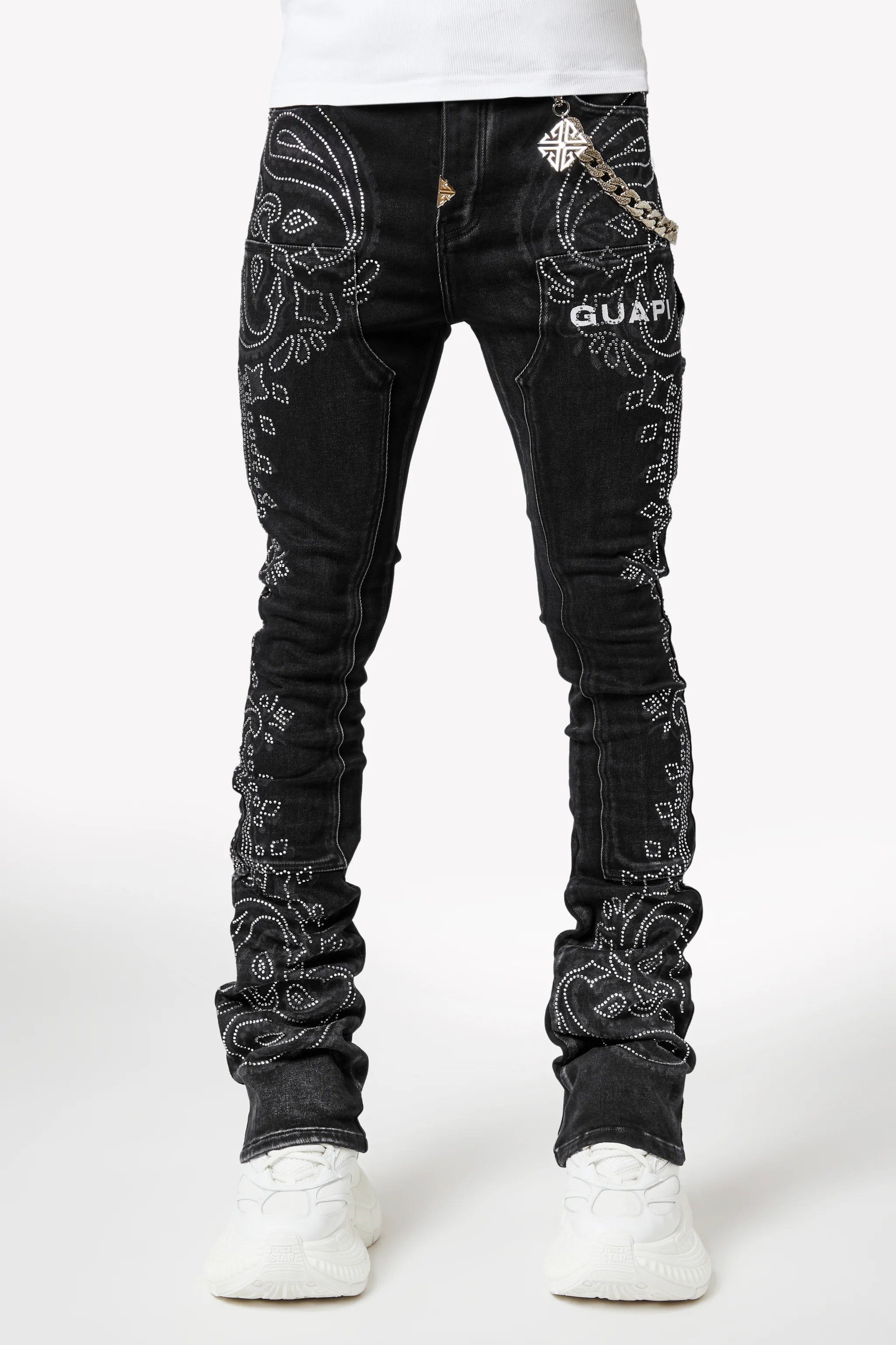 Guapi Vintage Black Paisley Denim