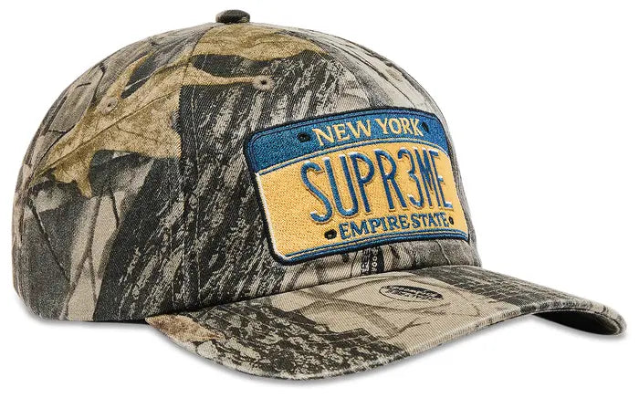 Supreme New York License Plate Hat In Camouflage
