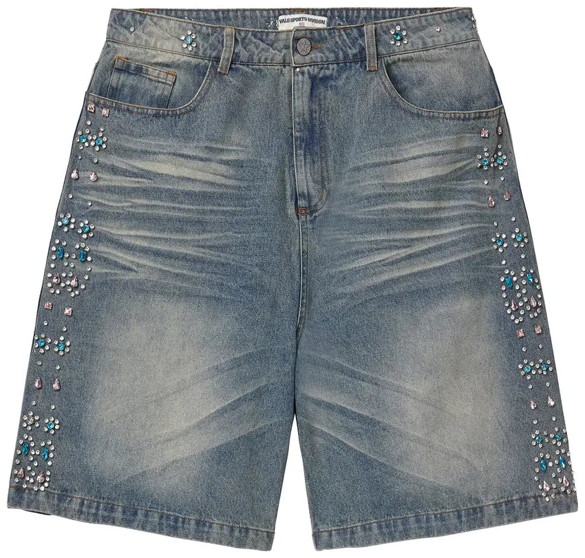 Vale Forever Candy Jorts In Mid Blue