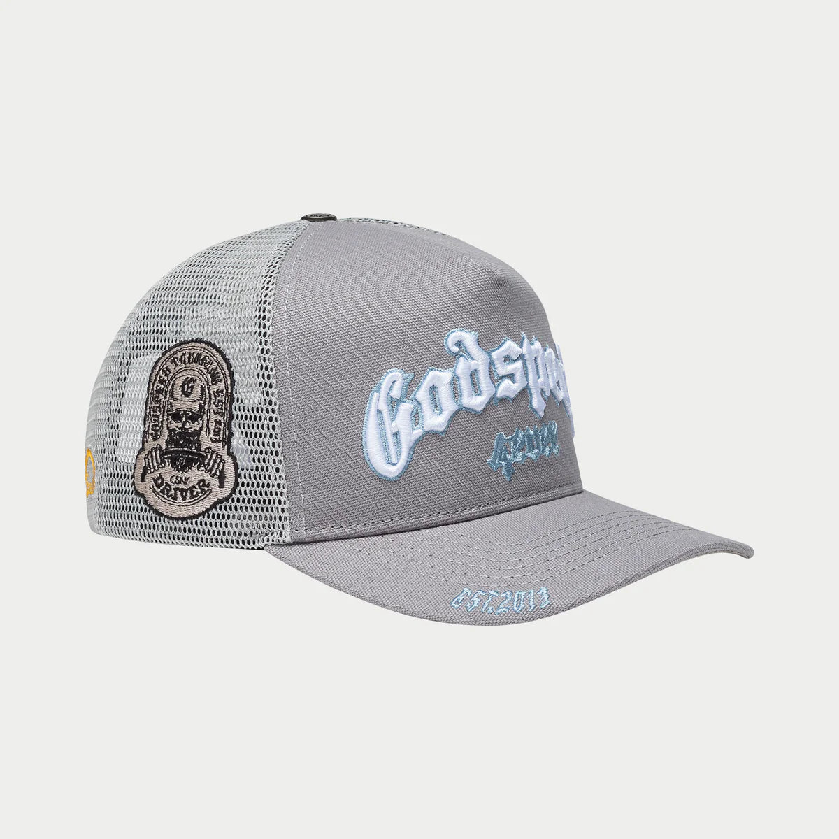 Godspeed Forever Trucker Hat Cool Grey
