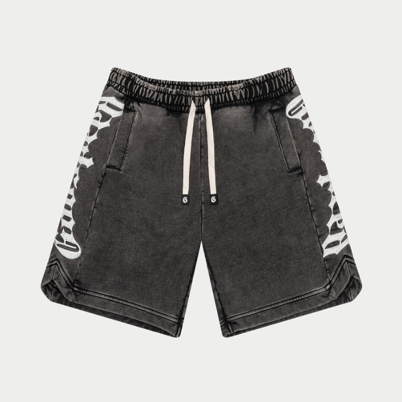 Godspeed Courtside Shorts In Charcoal Wash