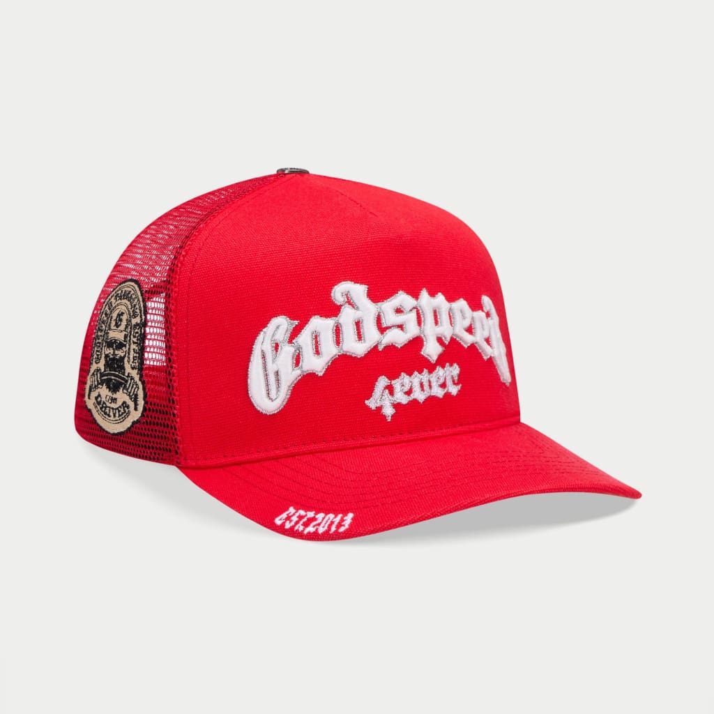 Godspeed Forever Trucker Hat Cherry