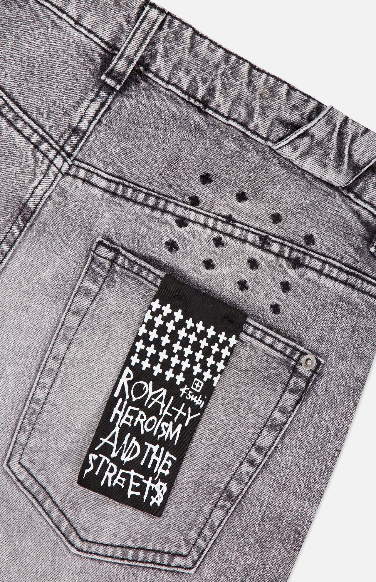 Ksubi Chitch Smoke Scatter Slim Fit Jeans in Gray (MSP25DJ023)