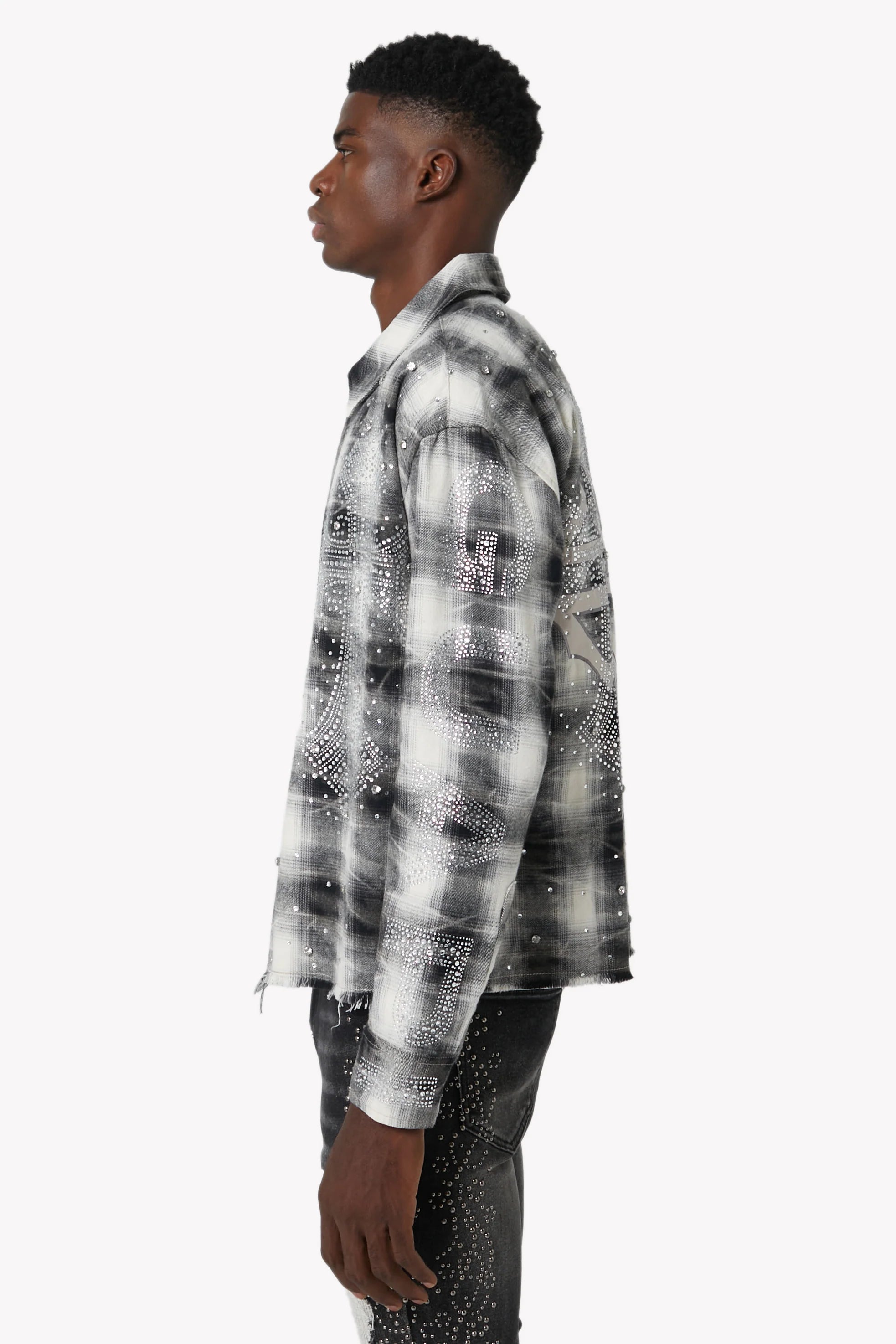 Guapi Cloud Grey Cross Flannel Shirt