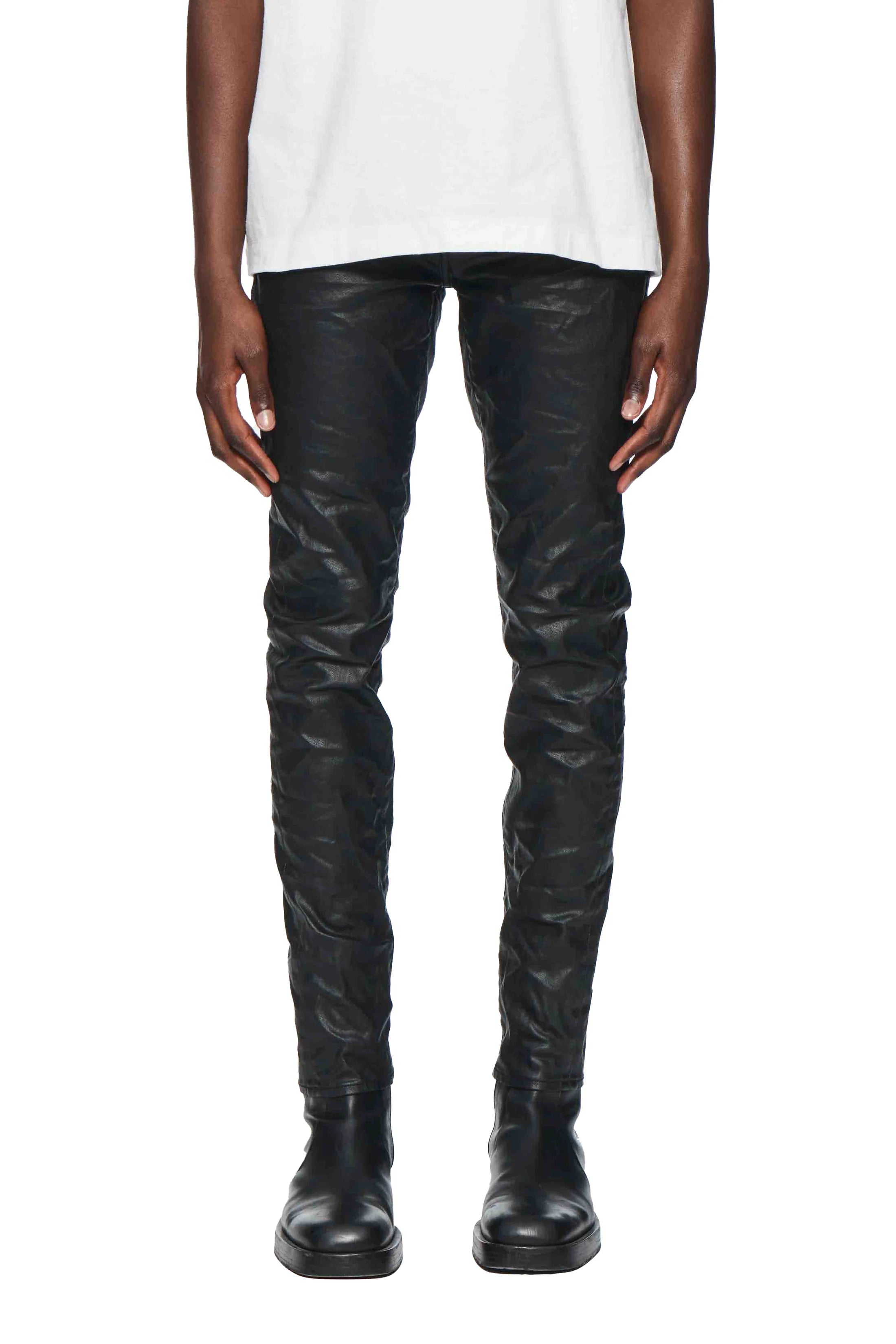 Purple Brand P001 Coated Jeans In Black P001-SFVB125