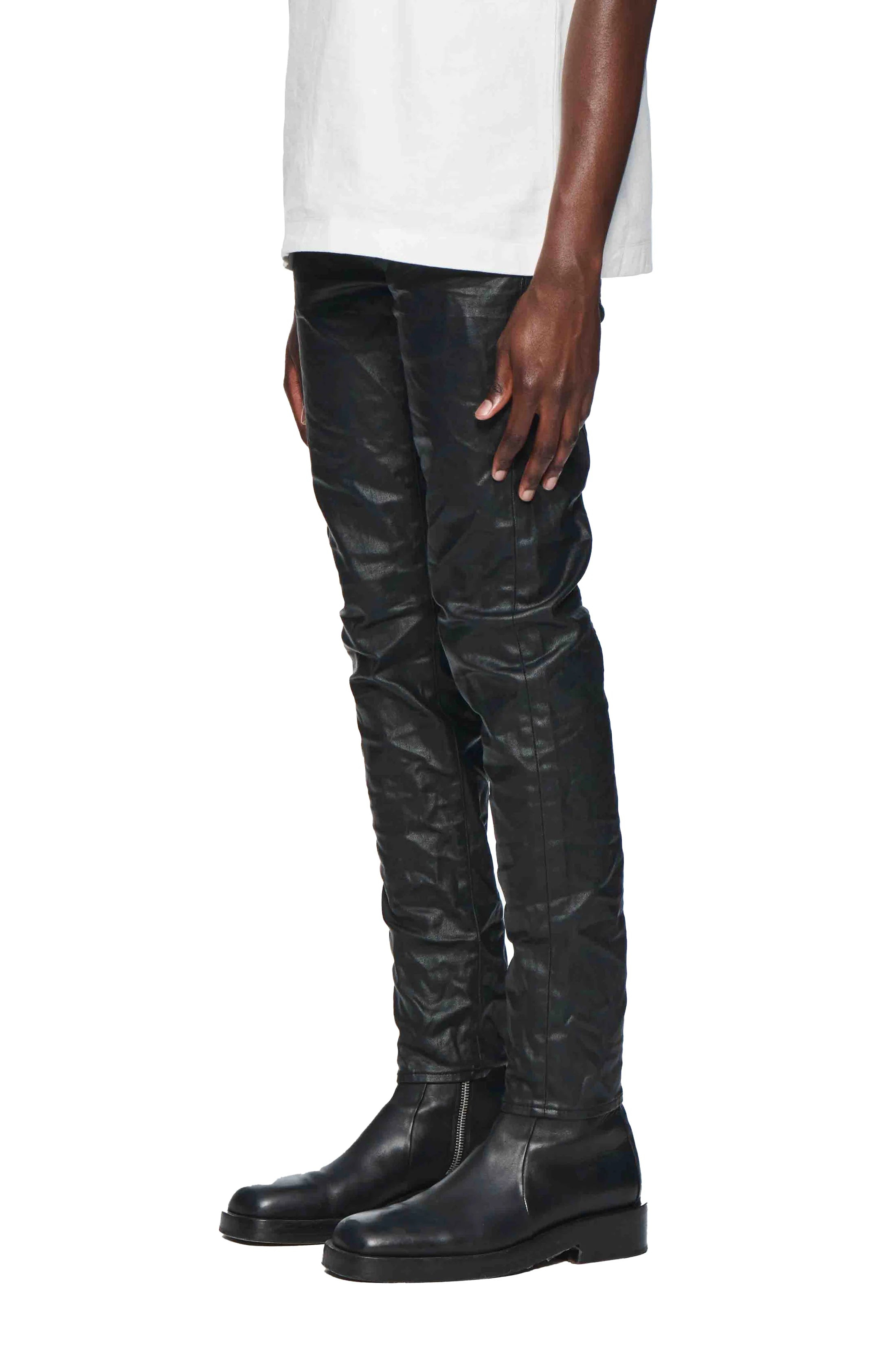Purple Brand P001 Coated Jeans In Black P001-SFVB125