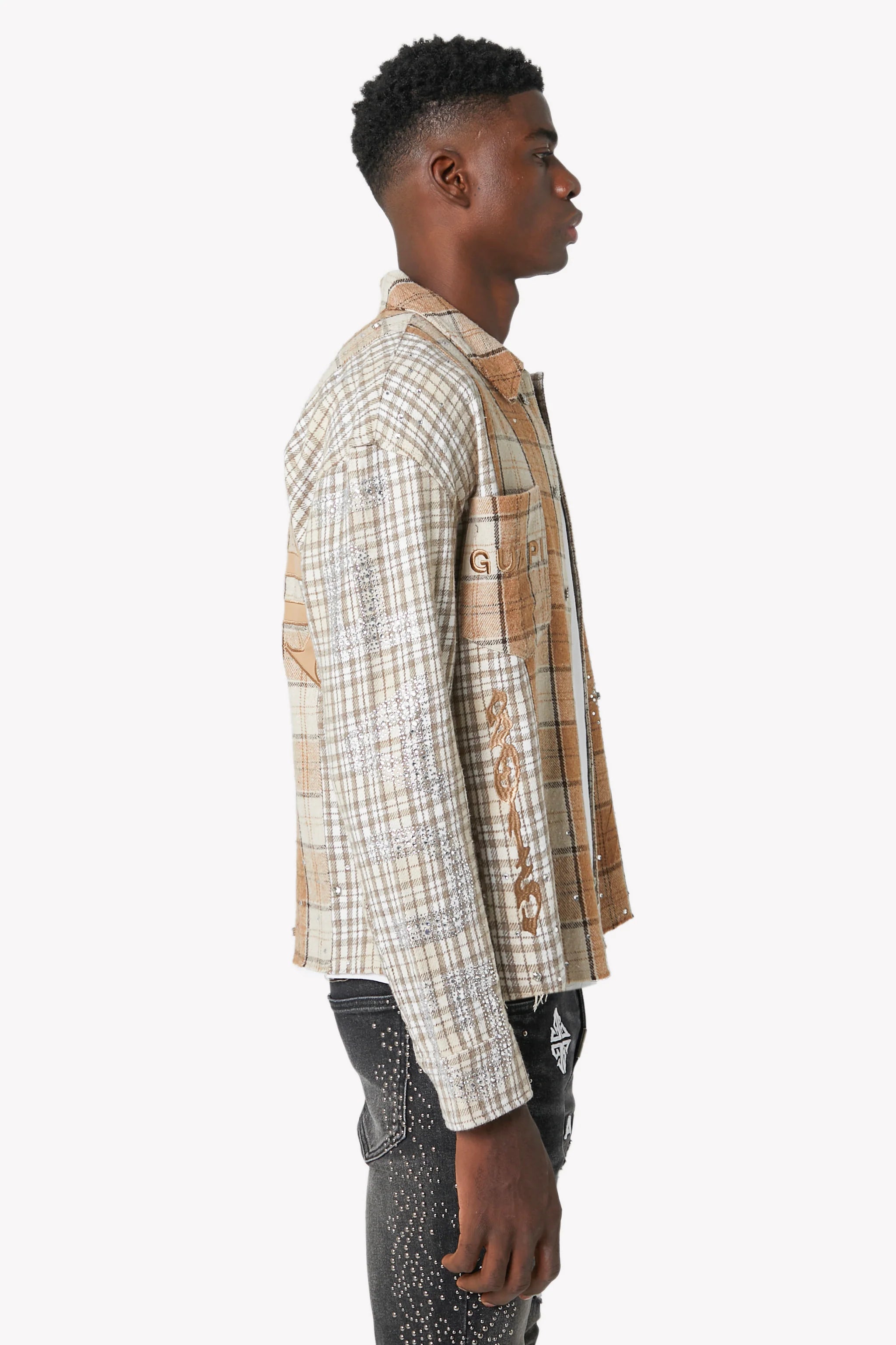 Guapi Cream Cross Flannel Shirt