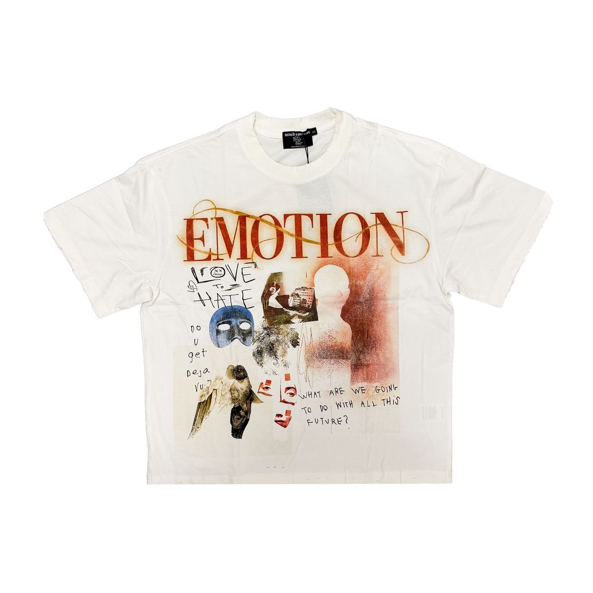 Mixed Emotion Deja Vu T-Shirt In White