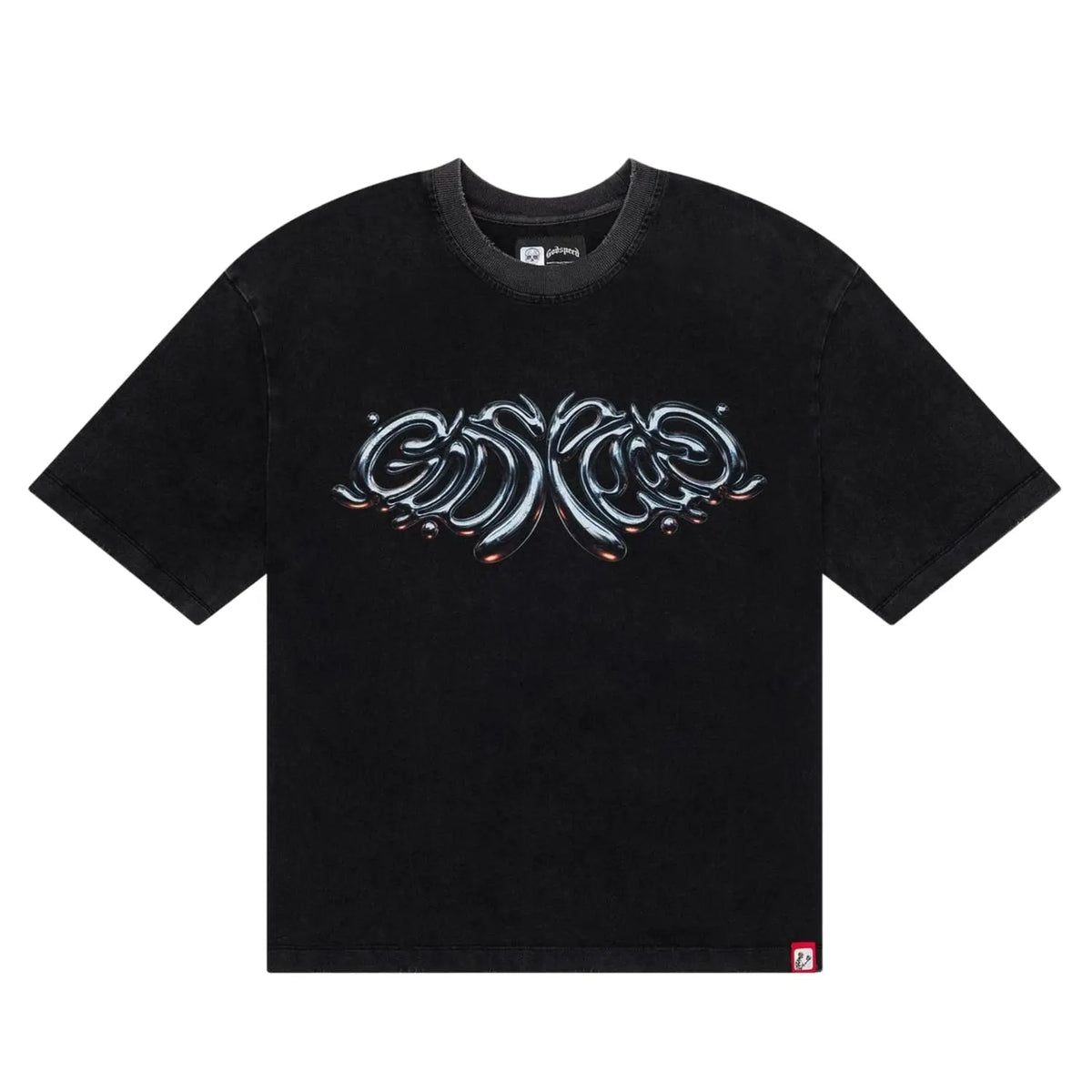 Godspeed Mercury Logo T Shirt In Black Wash