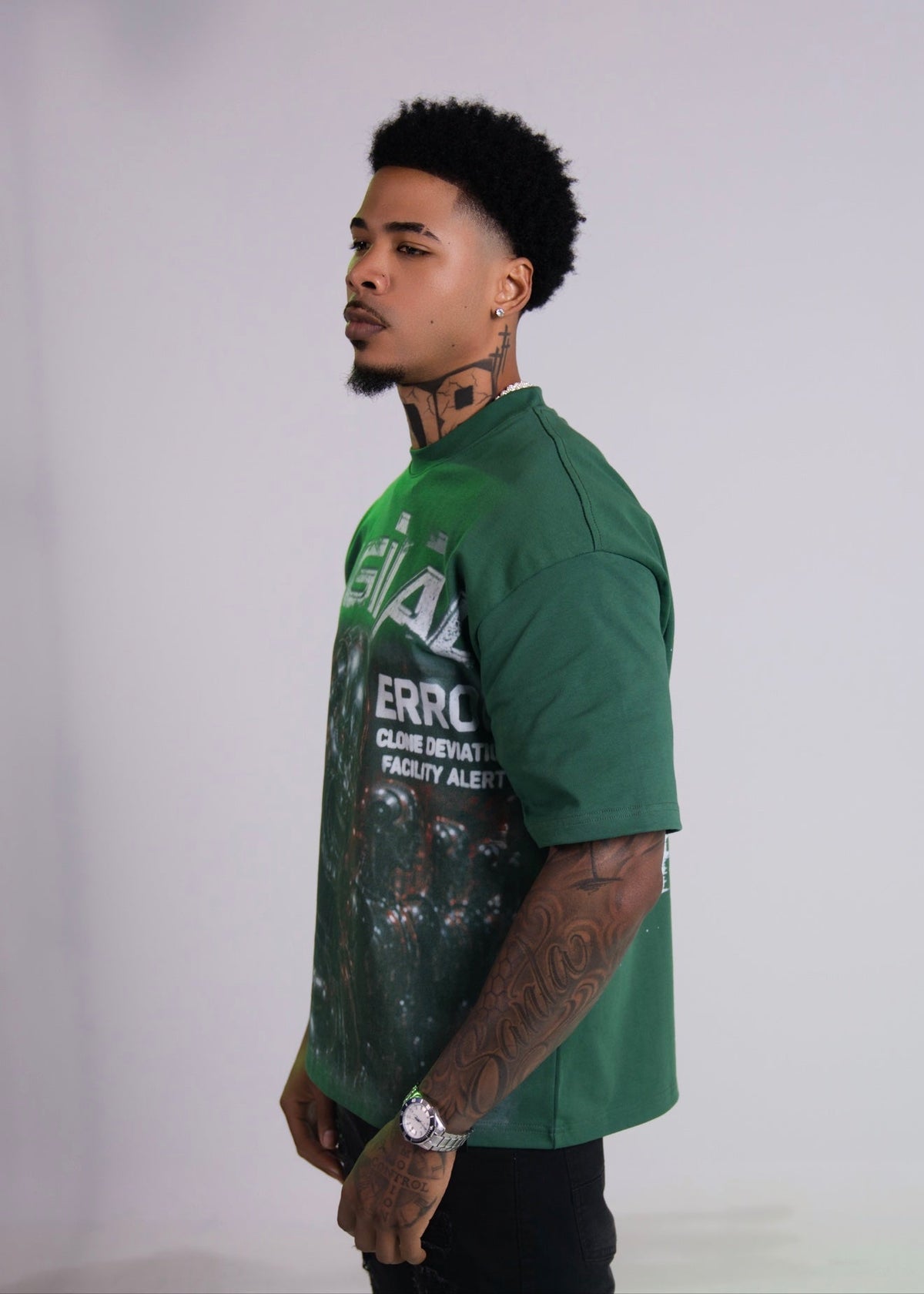 Digital Clone Deviation T-Shirt In Green