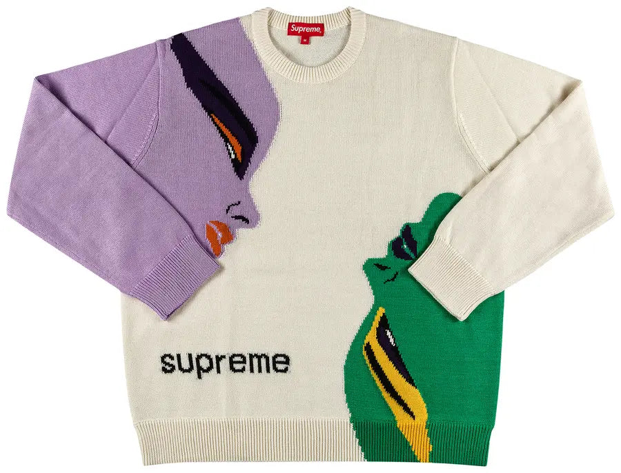 Supreme Faces Cream Sweater 2021