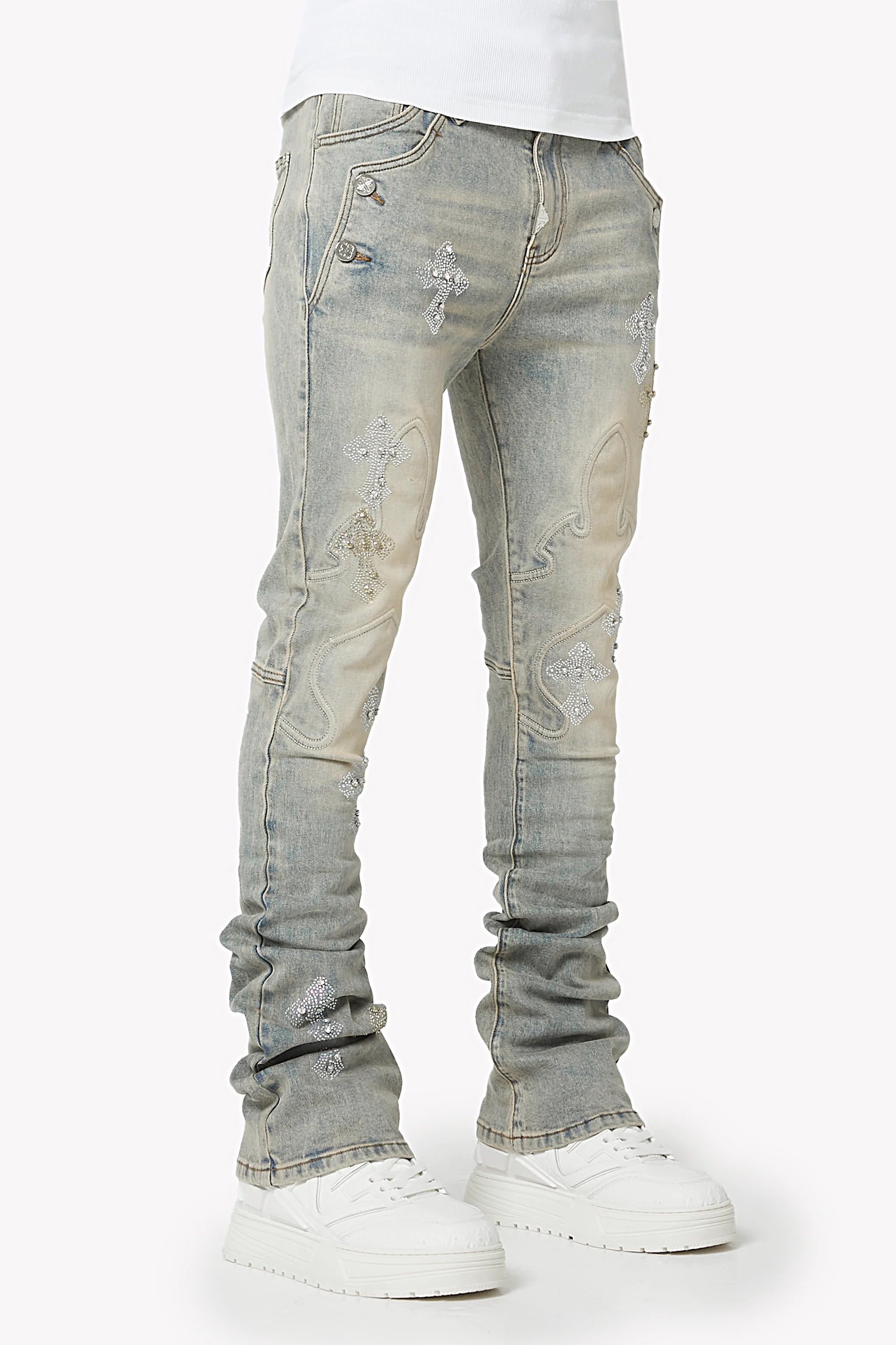 Guapi Faded Cross Denim Jeans