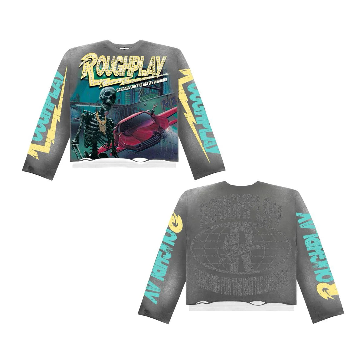 Roughplay Flyers Long Sleeve T-Shirt Light Gray