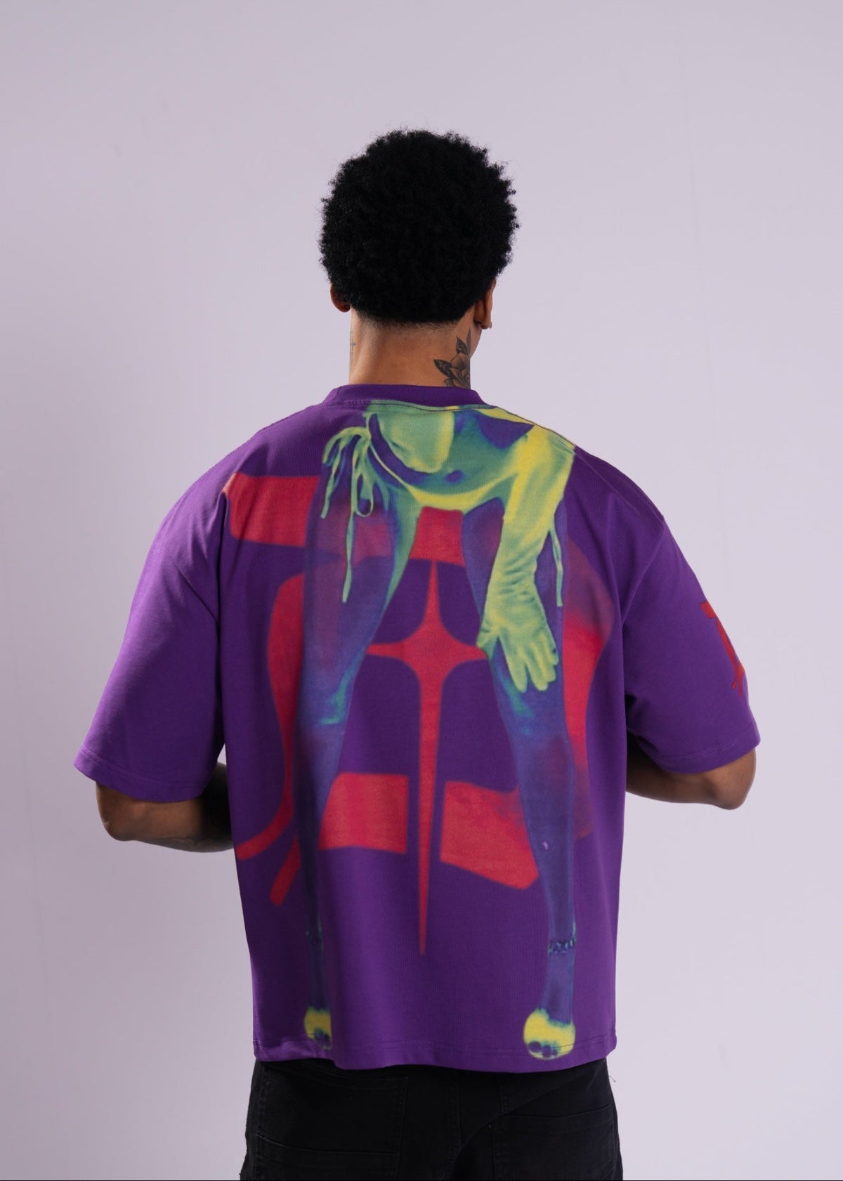 Digital Frequency T-Shirt In Purple