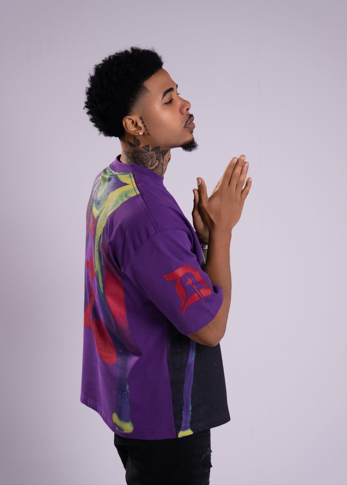 Digital Frequency T-Shirt In Purple
