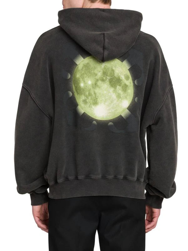 Off-White Super Moon Arrow Over Hoodie In Black