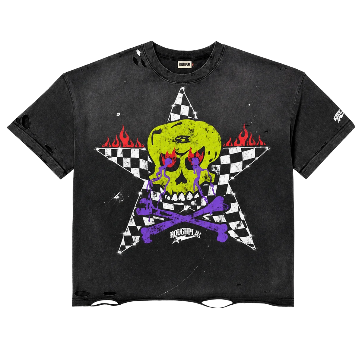 RoughPlay Ghetto Star Short Sleeve T-Shirt In Grey