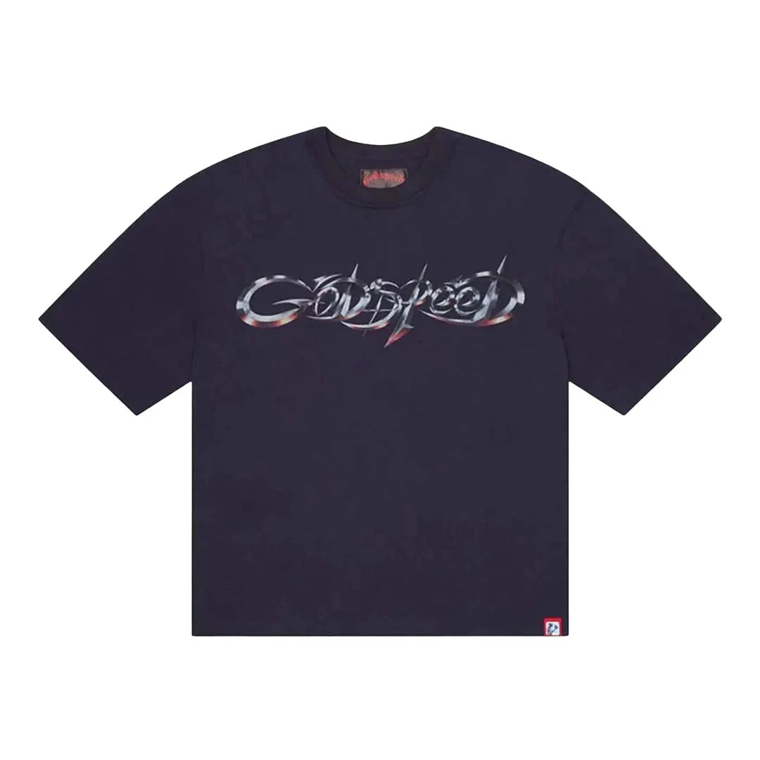 Godspeed New Age Logo T Shirt In Navy