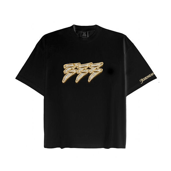 333 3eyevision Don't Be Afraid Gold Chain T-Shirt In Black