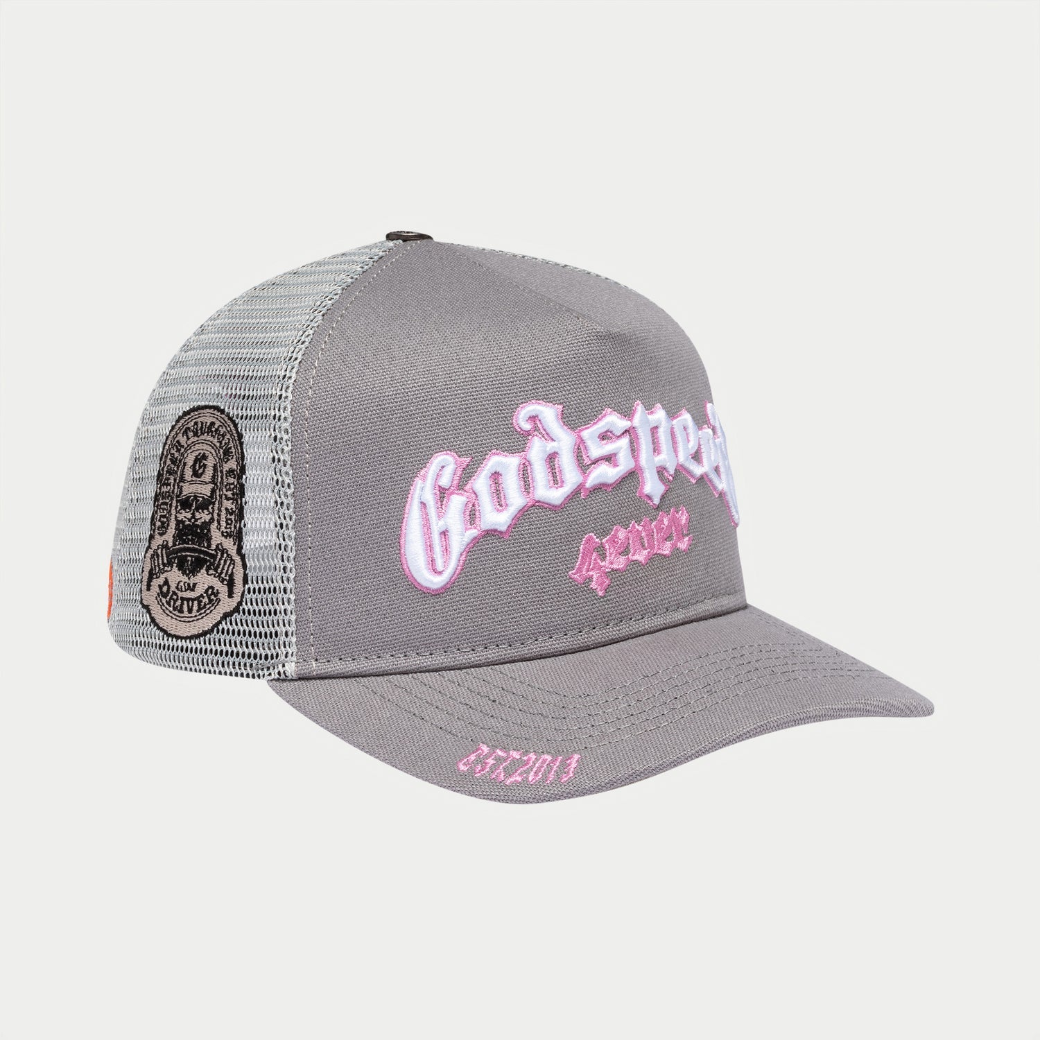 Godspeed Forever Trucker Hat Grey/Pink